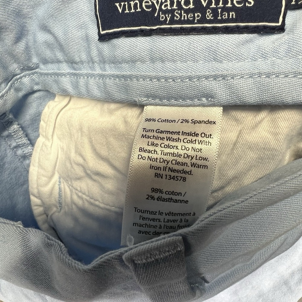 Vineyard Vines Breaker Shorts Mens 30 Blue Chino 9" Stretch Preppy Golf - Picture 9 of 10